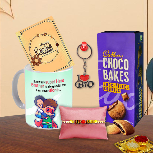 Rakhi Gift Box For Bhaiya – Raksha Bandhan Festival Combo, Bhai Rakhi Hamper With Essentials, Rakhi Set For Brother
