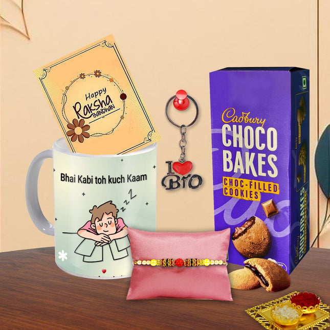 Rakhi Combo For Bhai – Raksha Bandhan Bhaiya Gift, Rakhi Set For Brother, Festival Hamper For Bhai