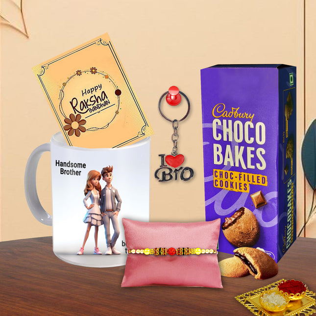 Rakhi Hamper For Bhaiya – Raksha Bandhan Rakhi Gift Box, Brother Gift Combo, Special Bhai Rakhi