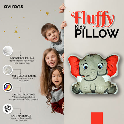 Animal Shaped Plush Pillow, Elephant Shaped Pillow for kids, Cute elephant Cushion for kids, elephant Shaped Pillow for kids Bedroom, Velvet elephant Shaped Throw Pillow, Plush elephant Toy Pillow, Cute elephant Cushion for Kids