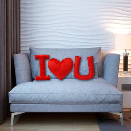 I Love You Shape Valentine’s Day Gift, Anniversary Gift, Heart Shaped Pillow, Cute ILU Throw Pillow, I Love You Kids Room Decor, Plush Pillow, I Love You Alphabet Velvet Pillow, I Love You Heart Pillow, Romantic Heart Pillow, I love You Shape Cushion for romantic gift