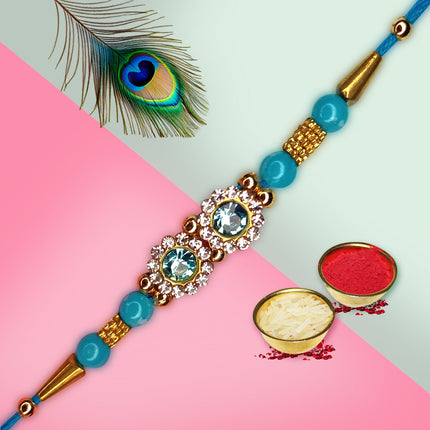 Multicolored Rakhi symbolizing a joyful and vibrant sibling bond.