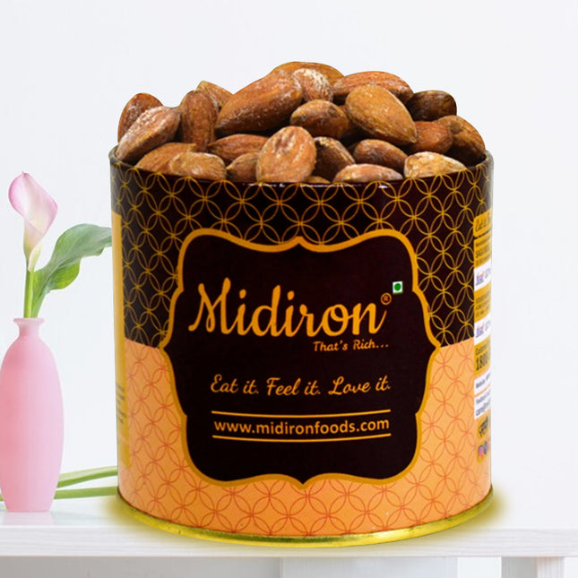 Roasted and Salted Almonds - Crunchy Roasted Badam Nuts - Rich in Protein, Fiber & Healthy Fats
