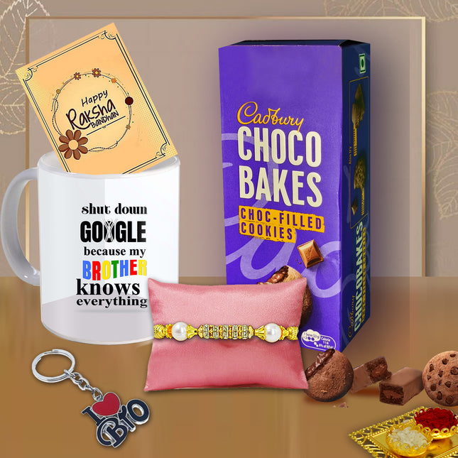 Rakhi Hamper For Brother – Raksha Bandhan Special Gift For Bhai, Combo For Big Brother, Rakhi Pack For Men