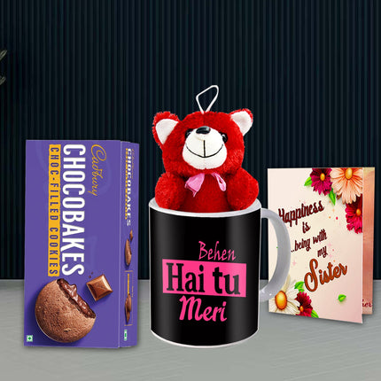 Best Raksha Bhandan Gift Hamper Set For Sister - Raksha Bandhan Sweet Combo Sister Surprise Box Rakhi, Rakhi Essentials for Her