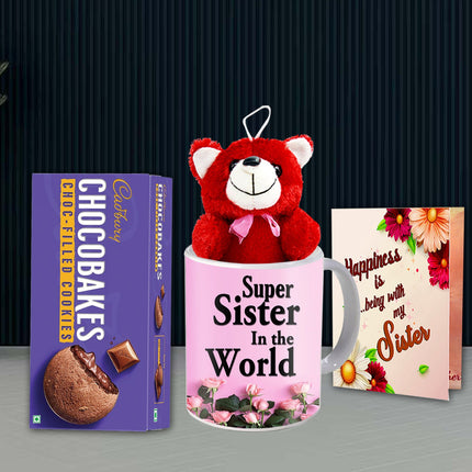 Best Raksha Bhandan Gift Hamper Set For Sister - Raksha Bandhan Sweet Combo Sister Surprise Box Rakhi, Rakhi Essentials for Her