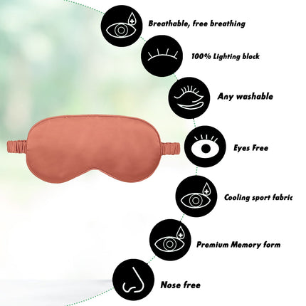 Skin-Friendly eye cover,Travel Eye Mask, Luxury Eye Cover, Soft Sleeping Mask, Soft Sleeping Mask for Travel,Satin Silk Eye Mask for Sleep 