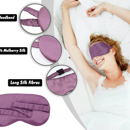 Luxurious Silk Eye Mask for Sleep, Premium Eye Mask for Relaxation, Soft Satin Travel Eye Mask,Soft Eye Mask for Beauty Sleep, Travel Eye Cover for Sleep, Anti-Aging Eye Mask, Premium Travel Eye Mask, Premium Eye Mask