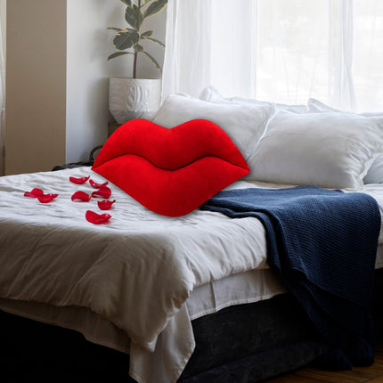 Plush Lip Pillow for Kids, Lip Shape Decorative Pillow, Lip Shape Cushion for Kids, Lip Plush Throw Pillow, Cute Lip Velvet Cushion, Soft Velvet Lip Pillow, Kids Room Decor Pillow, Unique Lip Shape Cushion, Cozy Lip Shaped Pillow