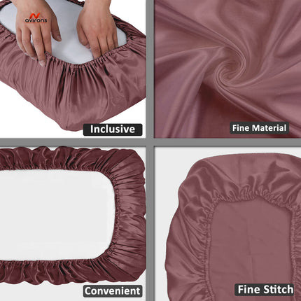 Luxury Satin Silk Pillowcase, satin pillow cover for hair protection, elastic satin pillow, satin pillowcase for frizz-free hair, silky satin pillowcase, anti-frizz silk pillow cover