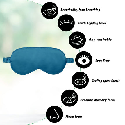 Travel-Friendly Eye Mask, Soft Satin Eye Mask, Relaxing Sleeping Mask for Beauty,Soft Eye Mask for Puffy Eyes, Satin Eye Mask for Comfort, Sleeping Mask for Dark Circles