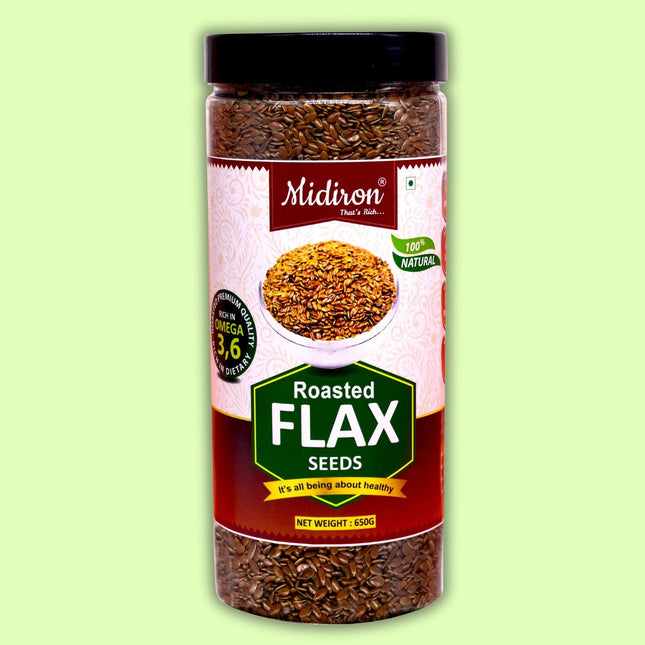 Premium Roasted Flax Seed 650gm - Midiron