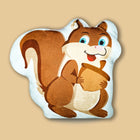 Soft Velvet Throw Pillow for Kids, squirrel  Shaped Decorative Throw Pillow, Plush Velvet Animal Pillow for Kids, Soft squirrel  Pillow for Kids Room