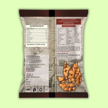Natural California Almond Almonds  (700 g) - Midiron