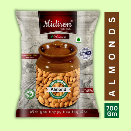 Natural California Almond Almonds  (700 g) - Midiron