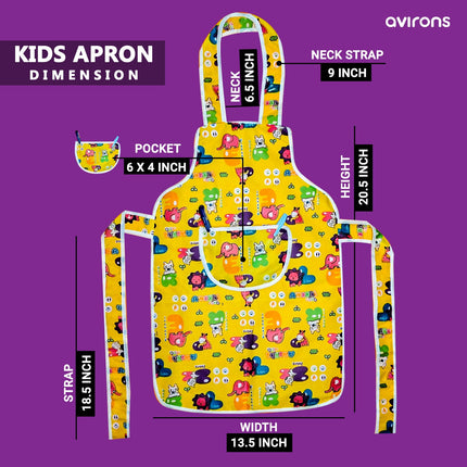 kids apron for all activities, kids kitchen apron, children’s waterproof apron, kids apron for crafts, kids apron, colorful apron, kids waterproof apron, kids art apron