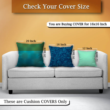 Sophisticated Decorative Cushion Cover with Zipper - Satin Finish, 16x16inch