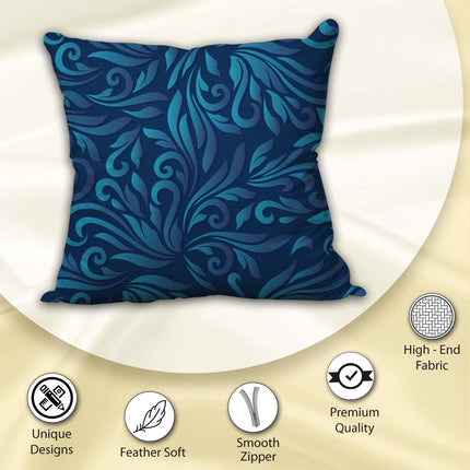 Sophisticated Decorative Cushion Cover with Zipper - Satin Finish, 16x16inch