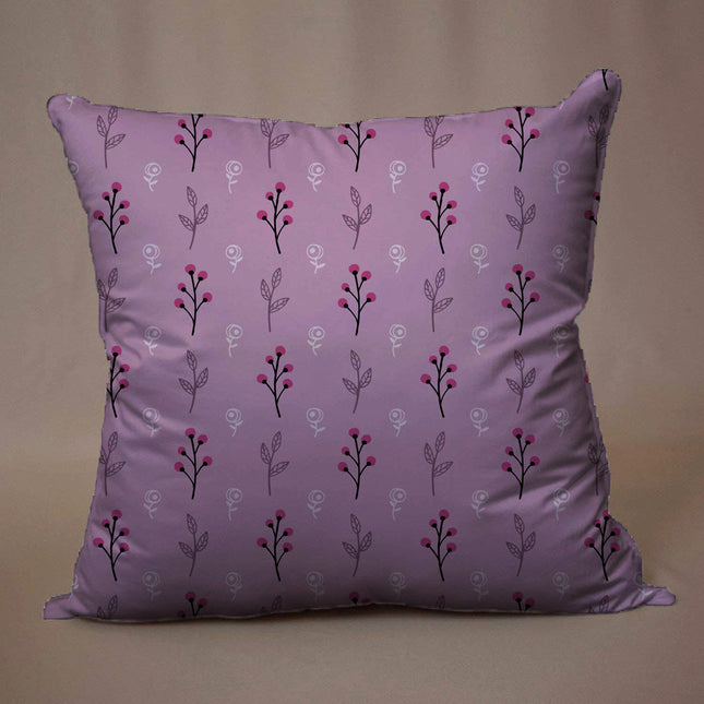 Soft Pink Satin Silk Cushion Cover - Zipper Closure cushion cover with Decorative Design
