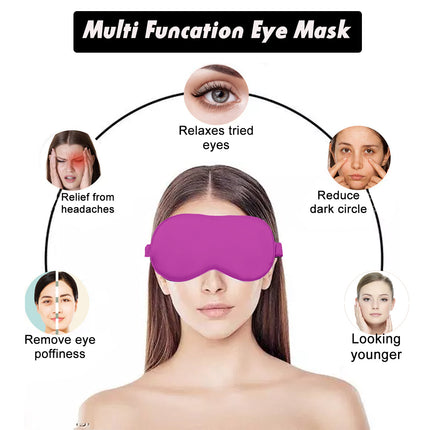 Travel-Friendly Eye Mask, Soft Satin Eye Mask, Relaxing Sleeping Mask for Beauty,Soft Eye Mask for Puffy Eyes, Satin Eye Mask for Comfort, Sleeping Mask for Dark Circles