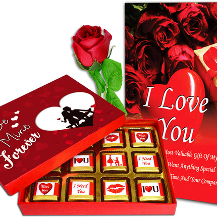 Valentine's Day Gift Hamper - Special Gift Hamper for Valentine's Day - Paper Gift Box  (Red)