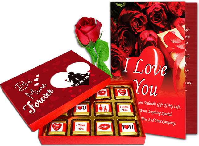 Valentine's Day Gift Hamper - Special Gift Hamper for Valentine's Day - Paper Gift Box  (Red)