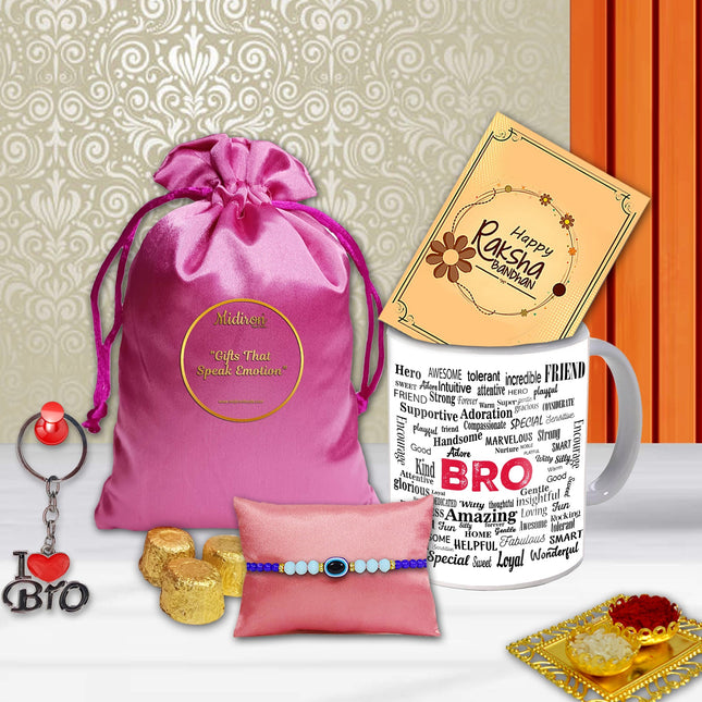 Fashionable rakhi with unique pattern,Brother rakhi with detailed design,Designer rakhi for Rakhi puja,Rakhi with vibrant festival design,Handcrafted rakhi with glitter
