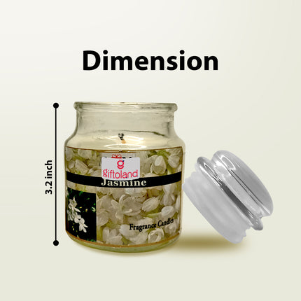 Jasmine Scented Candle in Glass Jar – Best Perfumed Candle with Floral Scents