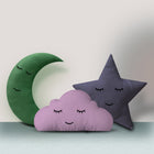 Whimsical Cloud, Moon, Star Pillows – Soft Plush Celestial Décor for Kids' Rooms, Nurseries, and Playrooms