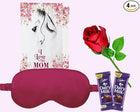 Mother’s Day Gift Set
Chocolate and Rose Surprise
Relaxation Gift for Mom
Eye Mask and Greeting Card
Thoughtful Gift for Her