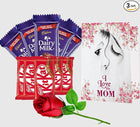 Mother’s Day Gift Set
Chocolate and Rose Combo
Mom Appreciation Gift
Greeting Card for Mom
Sweet Gift for Mother