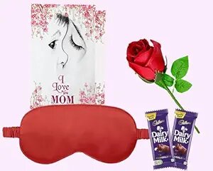 Mother's Day, Women's Day & Birthday Gift Set - With Comfortable Sleep Travelling Eye Mask & Card