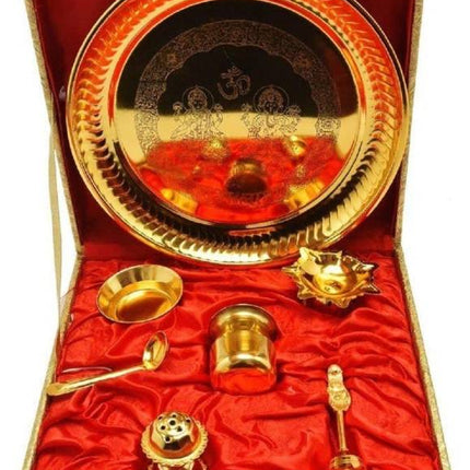 Gold Plated Puja Thali
Designer Puja Thali Set
Gold Plated Aarti Thali