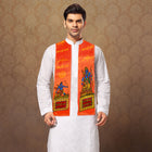 Ram Naam Patka for Bhakti and Pooja- Religious Printed Satin Blend Scarf for Men & Women