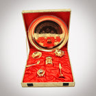Gold Plated Puja Thali for Diwali Poojan, Dhanteras, Hawan Puja, Diwali Pujan, Navrata Pujan