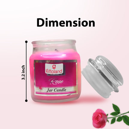 Romantic Rose Scented Candle in Glass Jar – Floral Perfumed Candle for Relaxation & Gifting