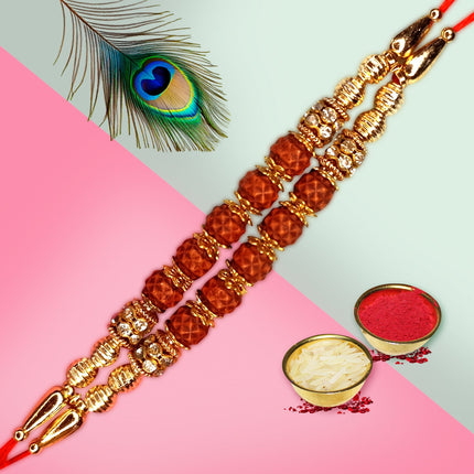 traditional rakhi,Stylish rakhi with intricate embellishments,Handmade designer rakhi with beads
