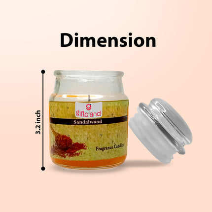 Premium Sandalwood Scented Candle in Glass Jar – Best Fragrant Candle for Gifting & Relaxation