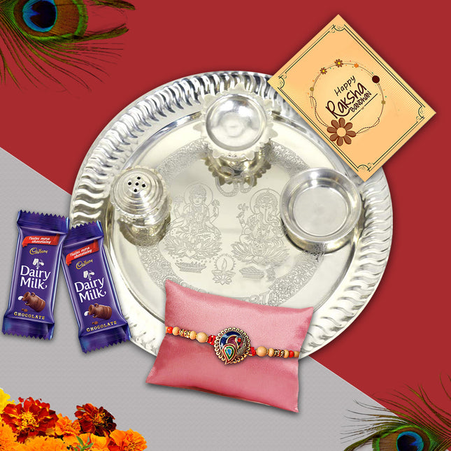 Premium quality rakhi for gifting,Traditional rakhi gift set,Rakhi thali hamper,best gift for brother