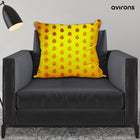 Vibrant Banarasi Cushion Cover with Elegant Zipper Yellow Color Pack of 1-16x16 inch