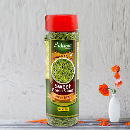 Sweet Green Saunf - Traditional Indian Mukhwas for Digestion, Fresh Breath & After-Meal Refreshment
