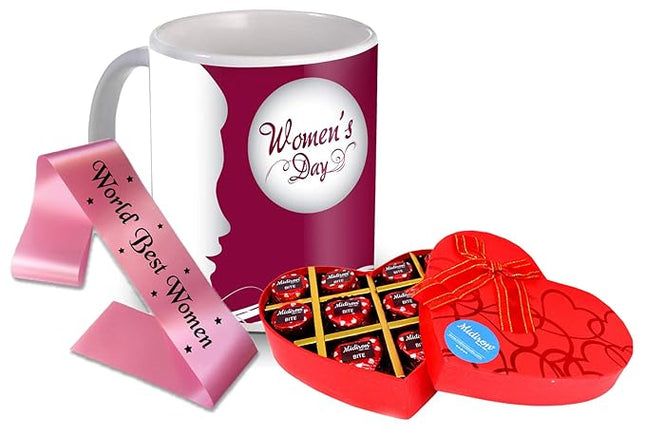 Women’s Day Gift Set
Chocolate and Mug Surprise
Empowering Gift for Her