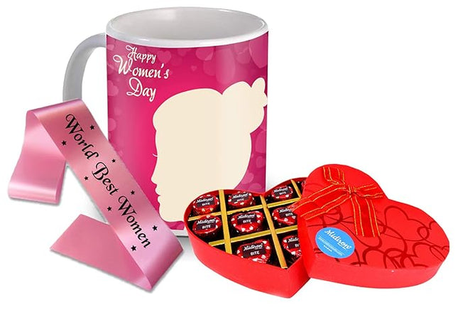 Women’s Day Gift Set
Chocolate and Mug Surprise
Empowering Gift for Her